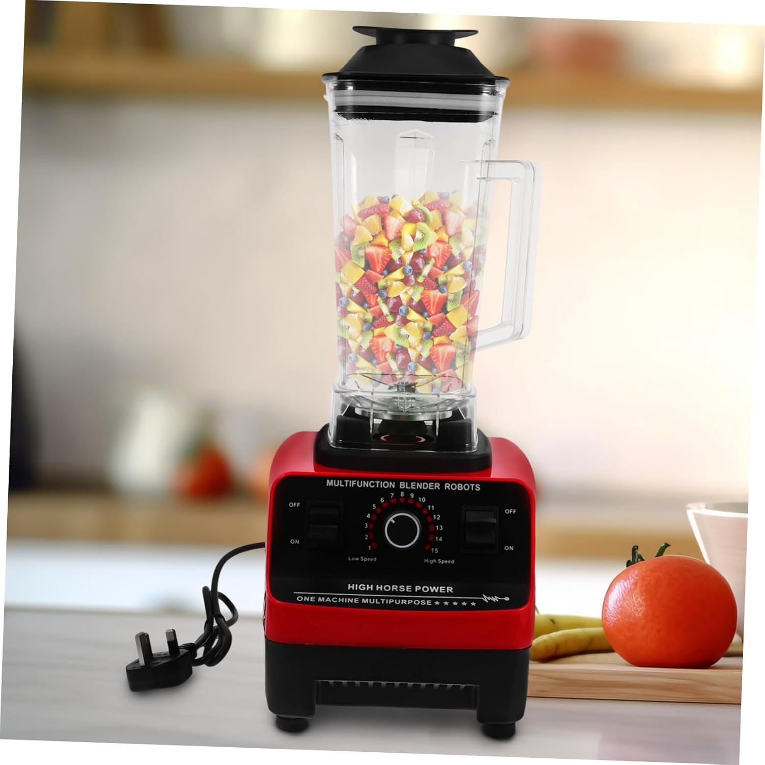 KICHOUSE 1set Replaceable Plastic Juicer Cup with Cover Dishwasher Safe Replacement Cup for Juices Blending for Other Easy to Clean Portable Design