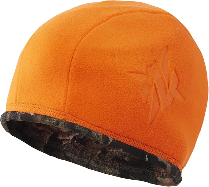Reversible Fleece Beanie | Camo/Hunters Orange Fleece Beanie at  