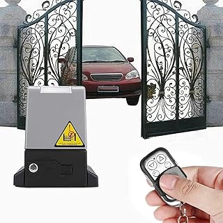 Rack Driven Security Gate Operator 550W, Electric Gate Motor for Heavy Driveway Slide Gates, Automatic Sliding Gate Driven for Hotel, Factory, Yard Gate(Door Weight 1200kg)