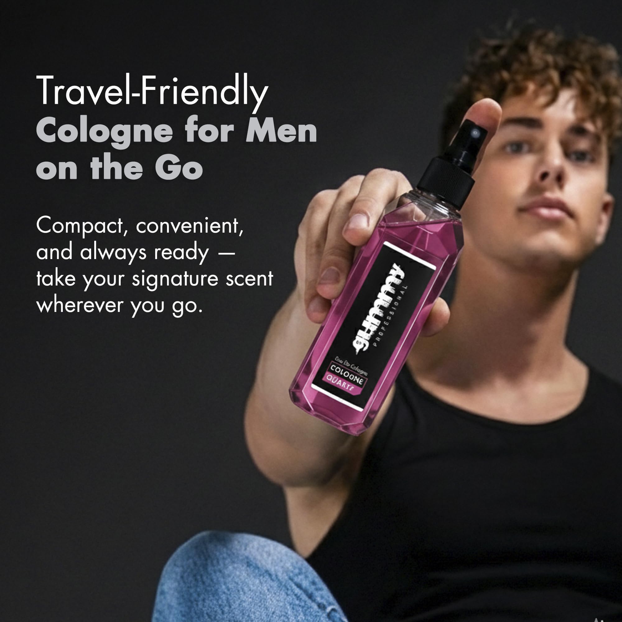 Gummy Quartz Eau de Cologne Spray 400 ml – orzeźwiająca woda zapachowa po goleniu – Unisex woda do golenia o mineralnym świeżym zapachu – Barber Cologne dla mężczyzn i kobiet