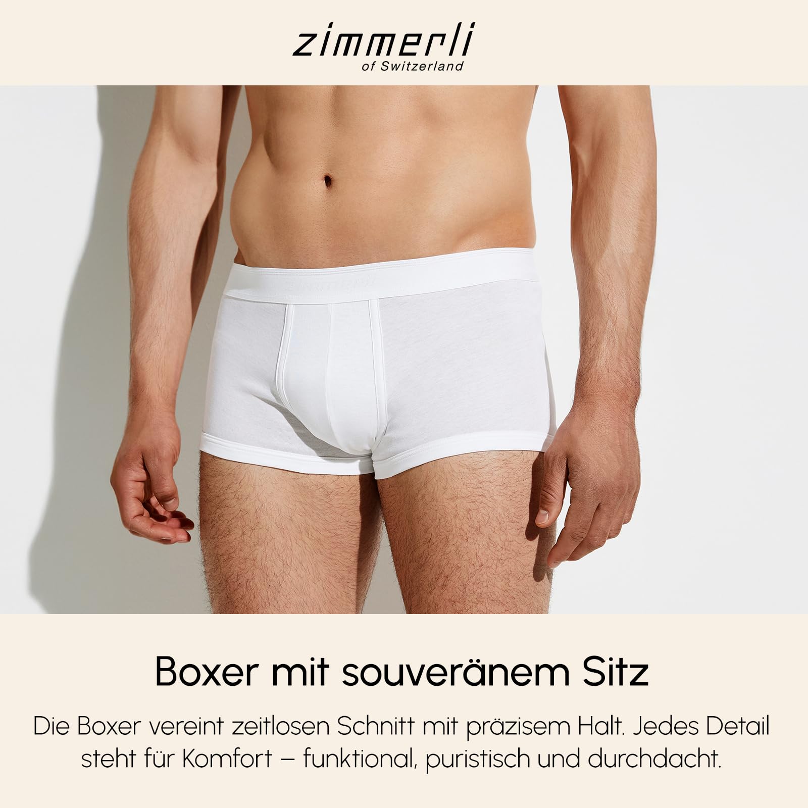 Zimmerli Boxer Business Class - Boxershorts Herren - 100% Baumwolle - Pflegeleicht & Edel - Schwarz oder Weiß - für Pures Wohlgefühl - Qualität aus der Schweiz - Größe S-3XL