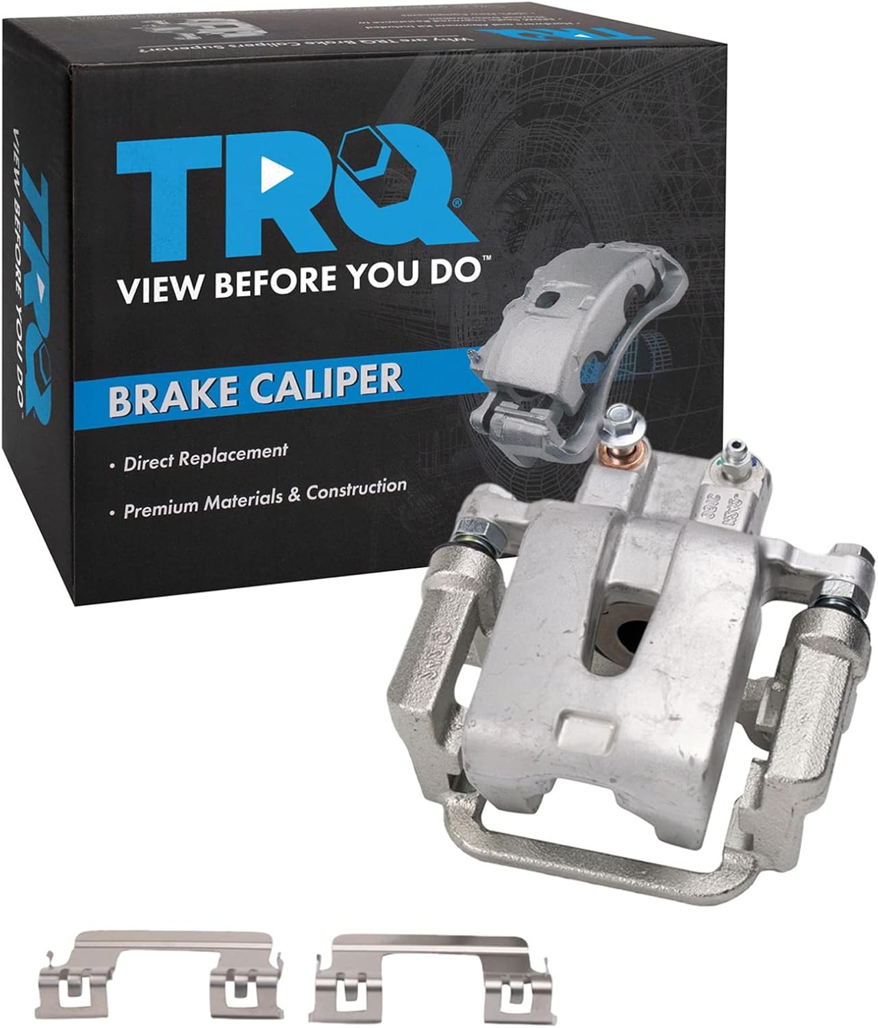 TRQ Rear Right Brake Caliper w/Bracket Passenger Side Compatible with 2005-2016 Chrysler 300 2009-2016 Dodge Challenger 2007-2016 Charger 2005-2008 Magnum