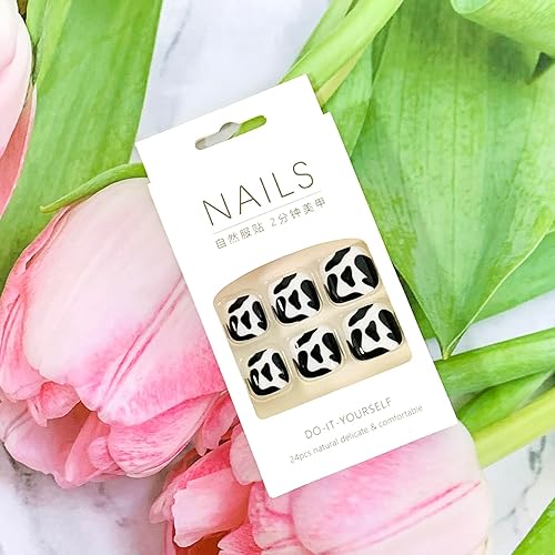 Miniatura 174 de Uñas postizas a presión con diseños de diamantes de imitación, uñas postizas reutilizables de cobertura completa con pestaña adhesiva, uñas postizas