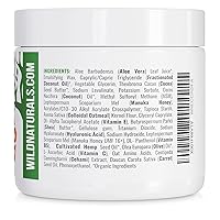 Vista 8 de Crema Wild Naturals para eccema y psoriasis con miel de manuka + aloe vera + manteca de karité + aceite de coco + aceite de cáñamo, 1, 1