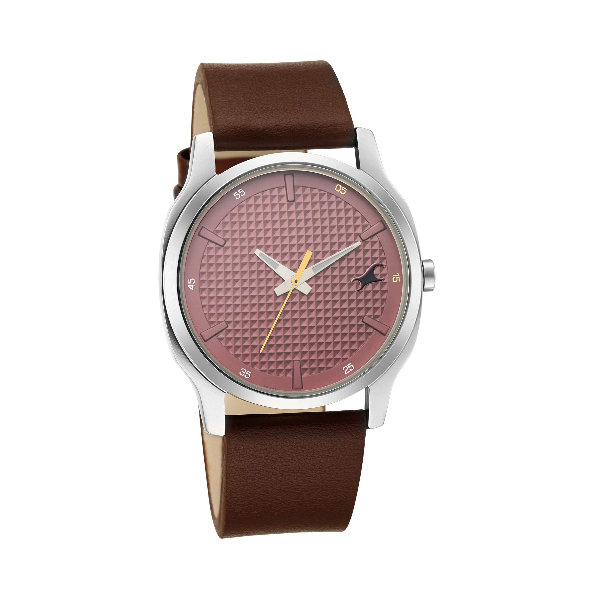 Fastrack Stunners Quartz Analog Red Dial Leather Strap Watch for Men-NR3255SL01 (B091F52PW2) Amazon Price History, Amazon Price Tracker