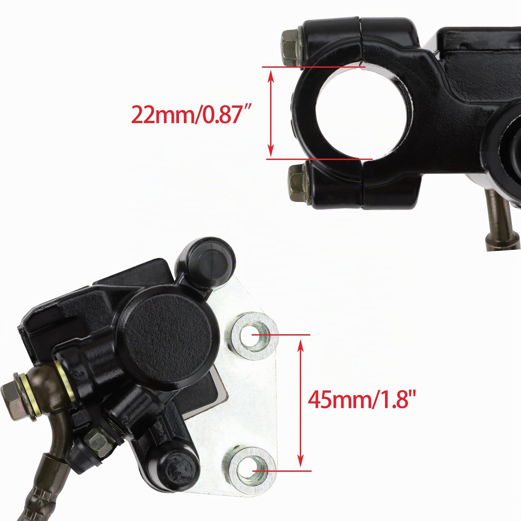 WOOSTAR Pinza Disco Freno Delantero Moto Palanca de Freno Reemplazo para 110cc 125cc Dirt Pit Bike ATV Quad Scooter