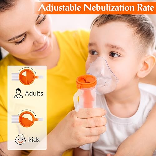 Miniatura 2 de Nebulizador para adultos, nebulizador de chorro de compresor, nebulizador portátil para uso doméstico del bebé, niebla fría con boquilla de tubo,