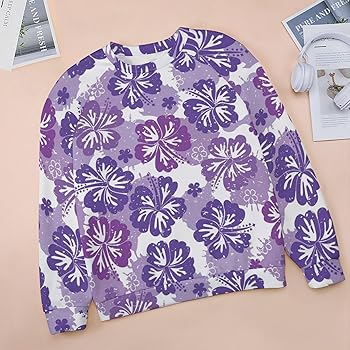 Amazon.com: FULAOER Purple Hawaiian Hibiscus Flower Women's