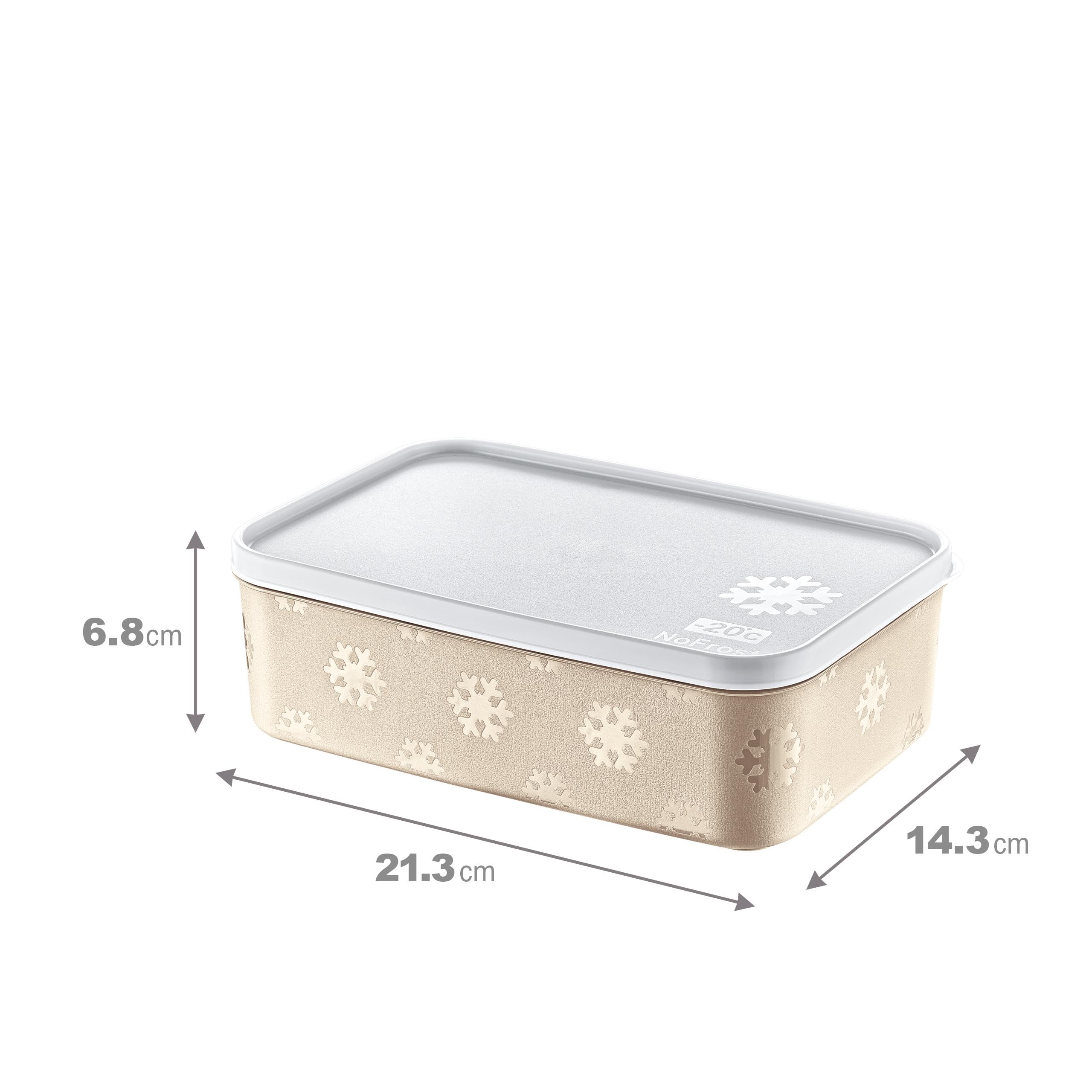 Smartware 2'Li Set No Frost Saklama Kabı Latte 1600 ML