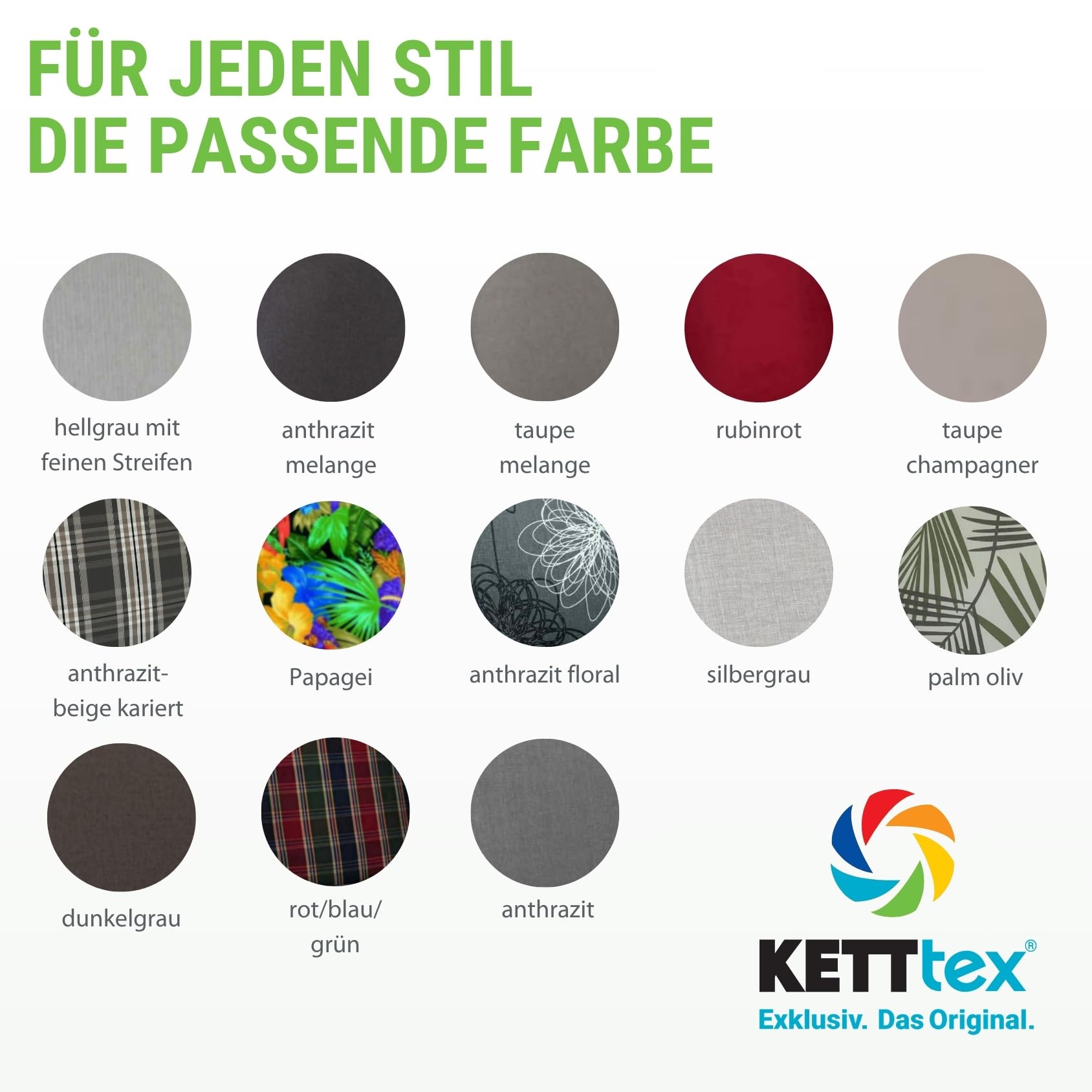 Auflage Hochlehner Agora anthrazit I Gartenstuhl Polster 123x50x4cm mit Kopfpolster I spinndüsengefärbter Stoff I Sitzauflage I pflegeleicht & widerstandsfähig I Dessin 2710