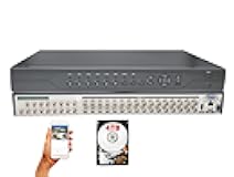 Evertech 32 Channel 32CH H.265 Hybrid DVR Recorder 4-in1 for HD TVI AHD CVI and Analog 1080P Home Business Security Surveillance Camera Systems + 4TB Hard Drive Memory for 24/7 Recording Remote Access