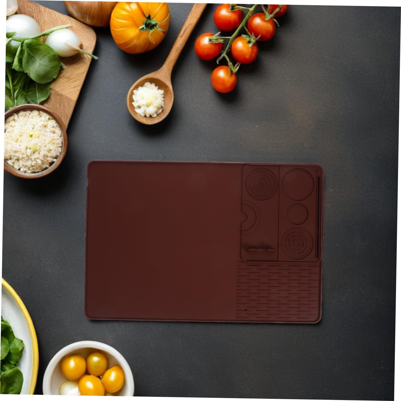 Zerodeko Silikonmatte für Kaffeemaschine und Rutschfest Schutzmatte für Arbeitsplatten Abtropfmatte für Espressomaschinen und Kaffeezubehör