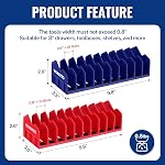 WORKPRO 2-Pack Plier Organizer Rack, Plier Holder and Cutter Organizer with Non-Slip Rubber Base, 20 Slots Tool Box Organizer, Tool Storage, Plastic (Pliers Not Included)