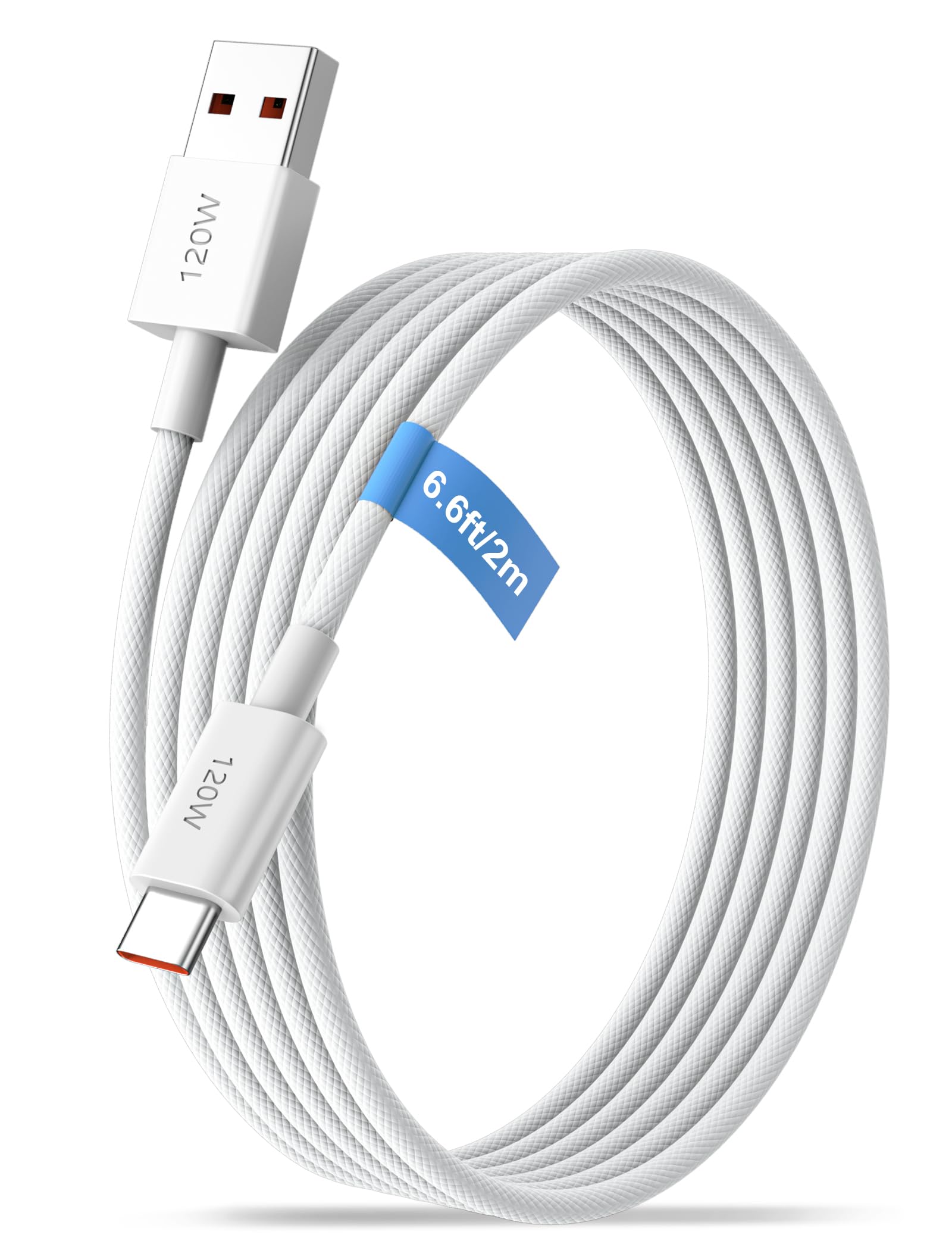 ACOCOBUY 120W 2m Tressé Câble USB C pour Xiaomi Redmi Note 15 Pro+ 100W Chargeur Rapide et 2m Câble USB C pour XiaoMi 17/POCO X8 Pro