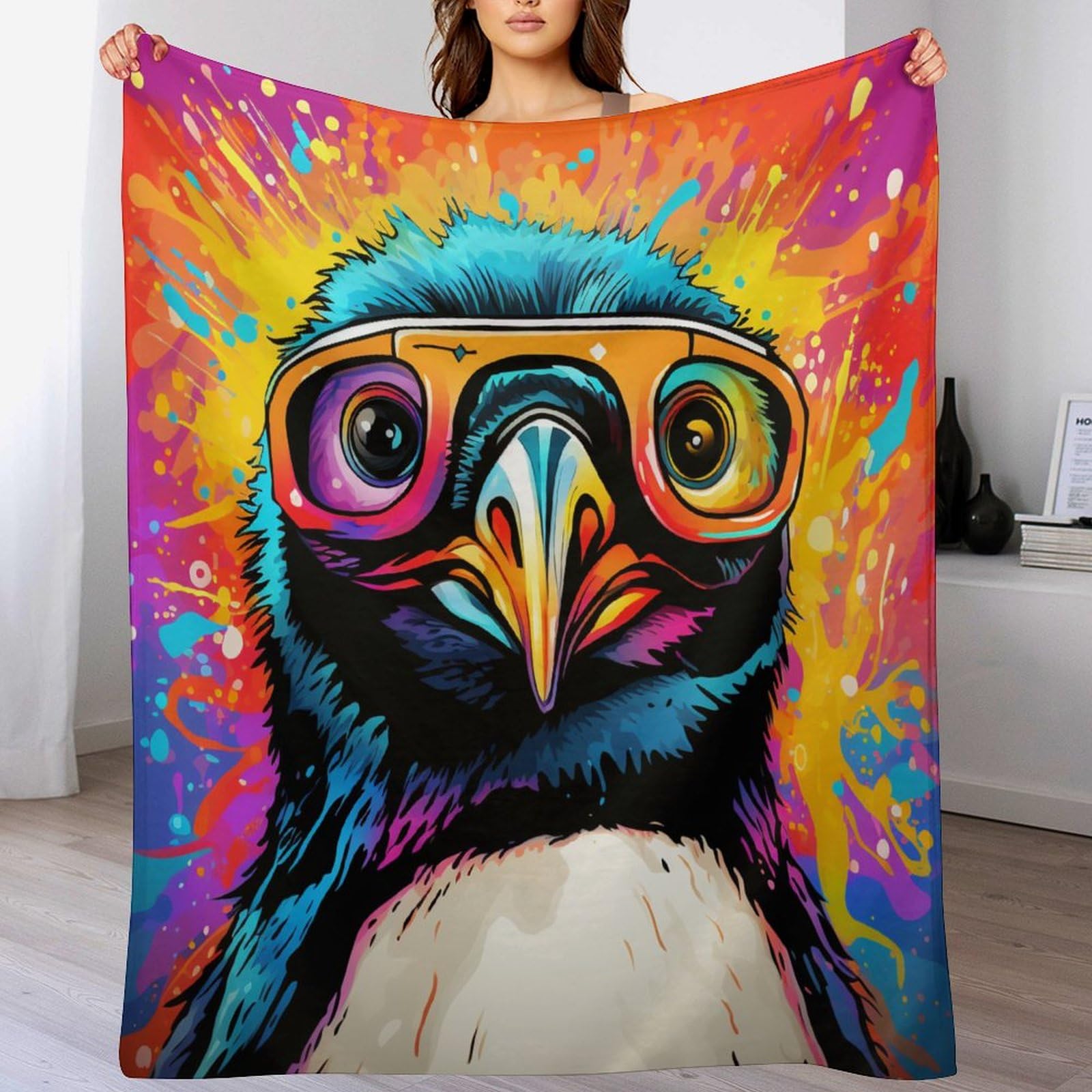 Couverture pingouin xl imprimée : confort absolu pour vos soirées cinéma et voyages