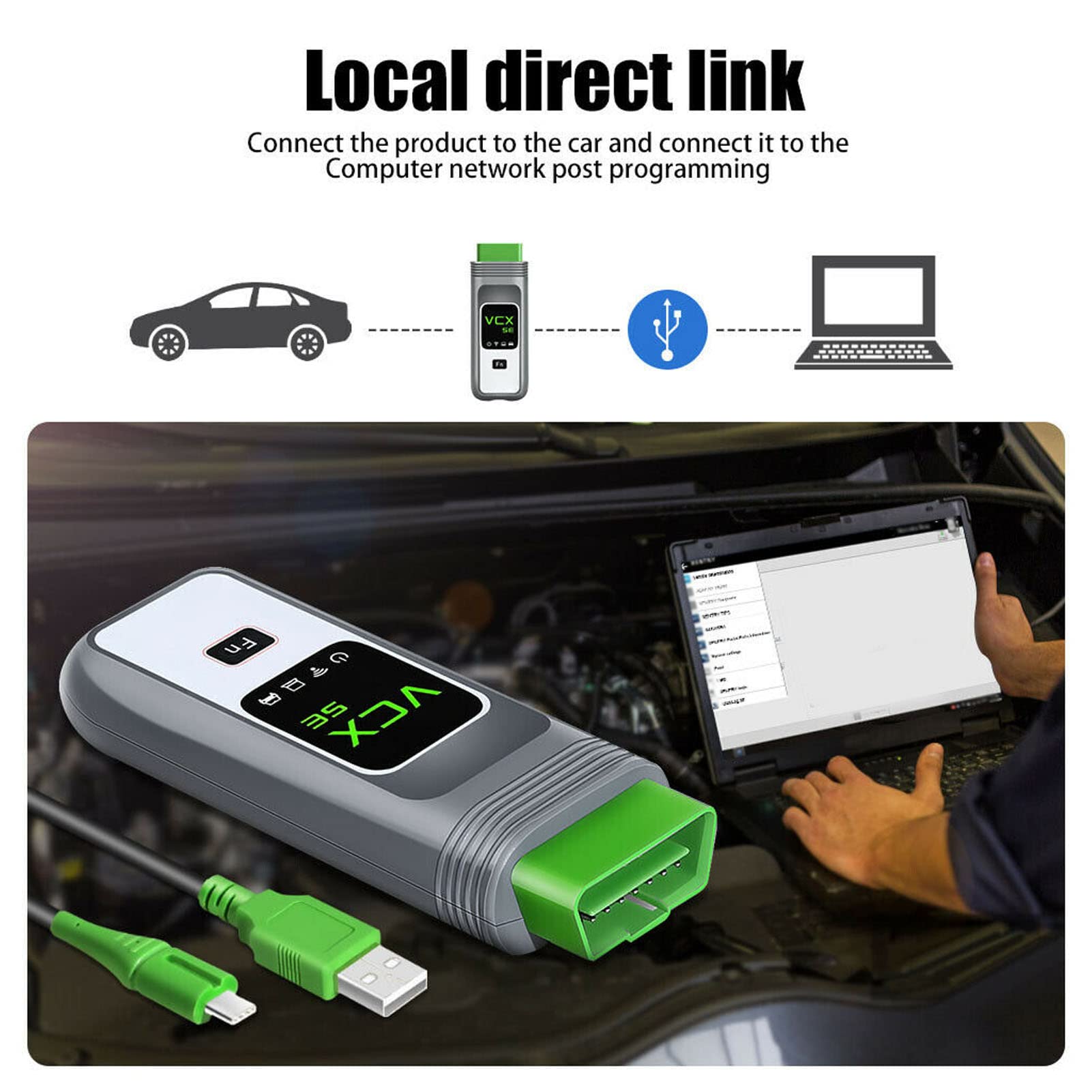 Narzędzie Diagnostyczne OBDII, Narzędzie Diagnostyczne 6154 OBDII z WIFI 5054A Programowanie ECU i Kodowanie Czytnika Kodów Samochodowych