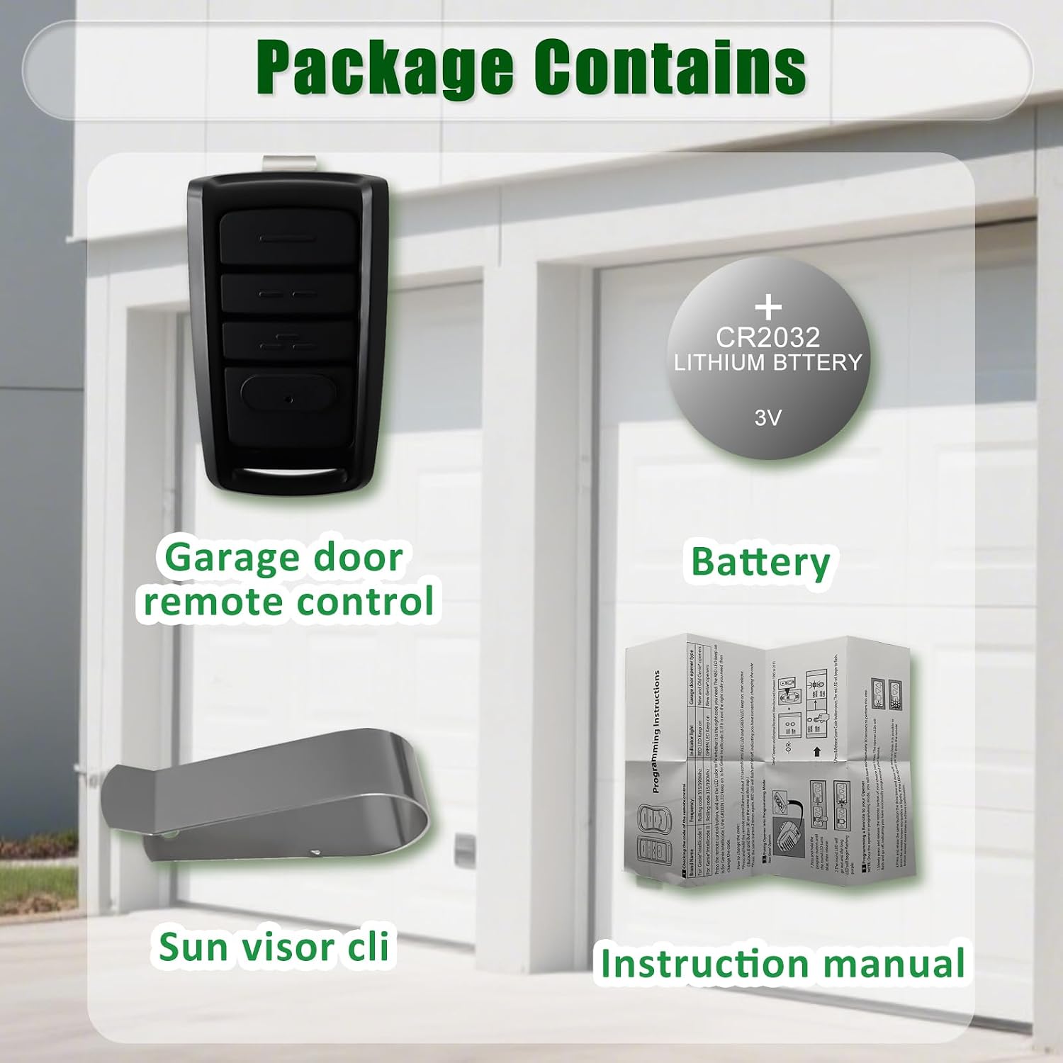 1 for Genie Garage Door Opener Remote O3T-BX, 315/390MHZ Dual Frequency Compatible with Genie Intellicode Overhead Door CodeDodger openers Since 1995, Replace for Overhead Door Remote