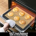 Small Silicone Baking Mats, Set of 4,11-4/5x8-1/4 Inch Quarter Sheet Size, Non Stick, BPA Free, 1/4 Baking Sheet Pan Liner for Cookies, Macaron, Bread, Pastry, Toaster (Grey)