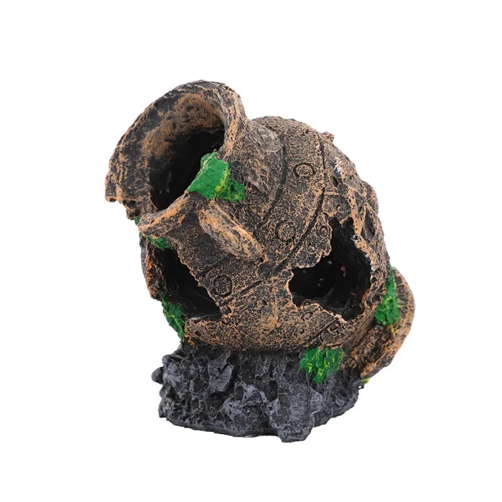 QuxetlRyz Aquarium Tunnel Decoration Sunken Broken Jar Aquarium Decoration Resin Cave Hideout for Fish Shrimp Tank Landscape Ornament Shelter Breeding Spawning