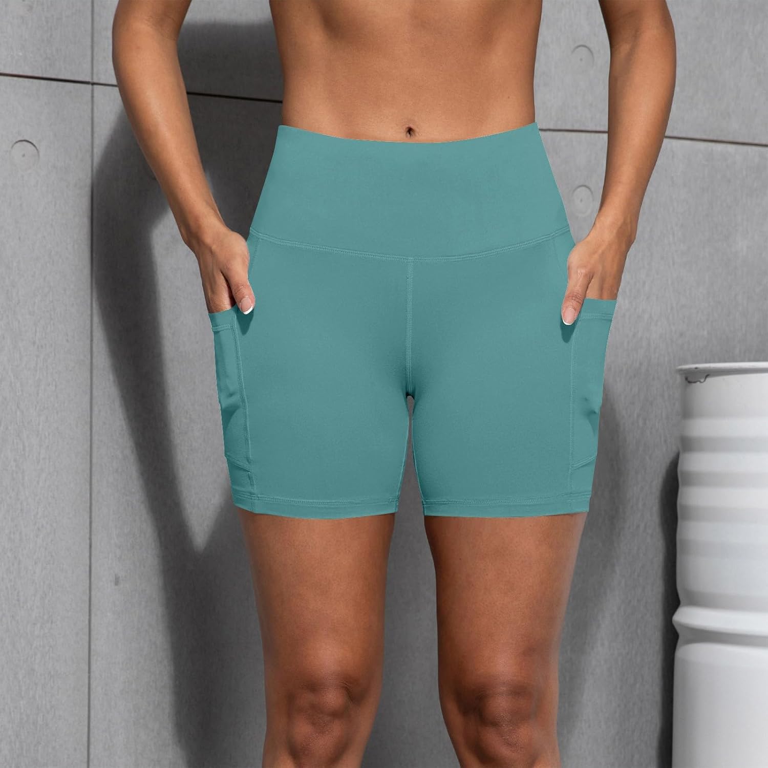 High Waisted Biker Shorts for Women Tummy Control Athletic Workout Running Yoga Gym Stretchy Quick Dry Soft Shorts