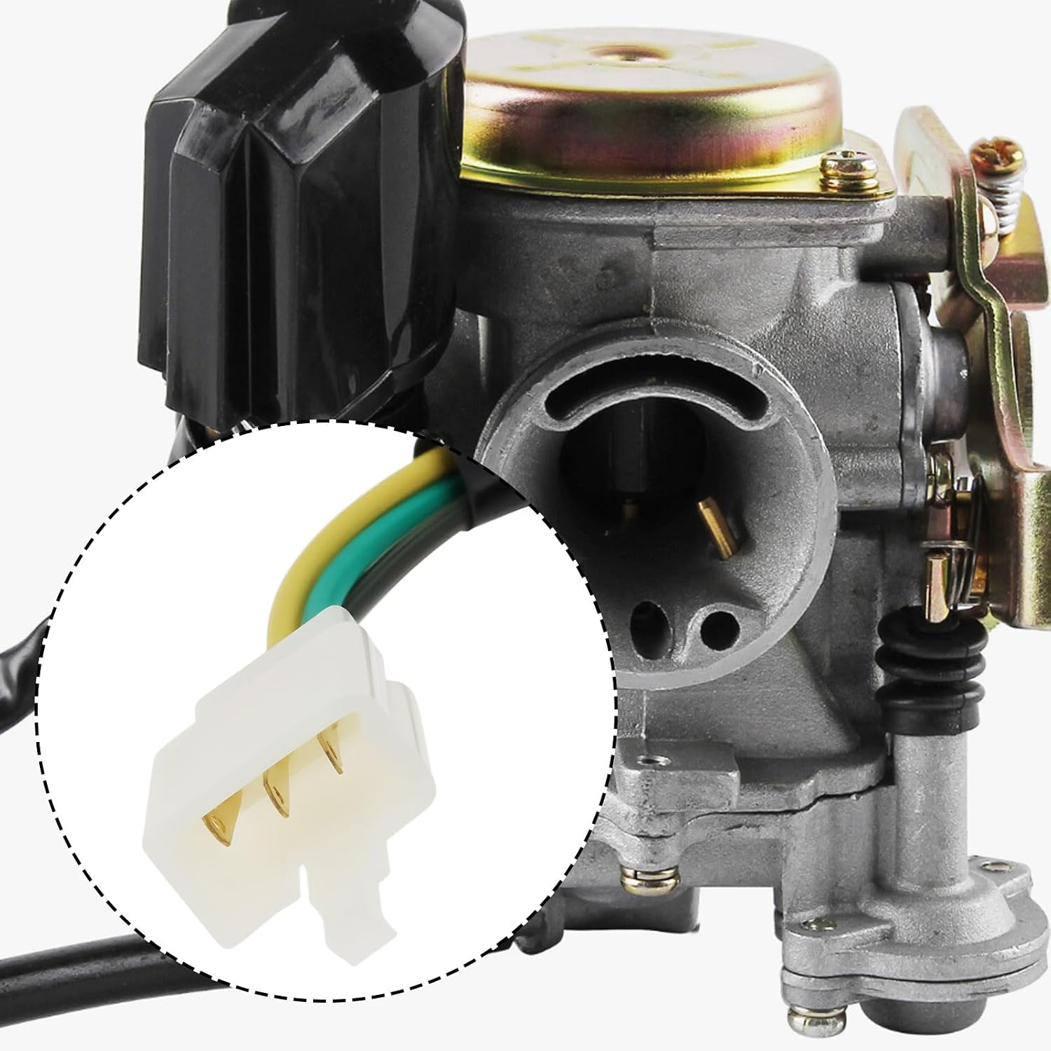 2PCS Motorcycle Headlight Bulb Socket Adapter BA20D Compatible with REX RS 400 450 500 Model