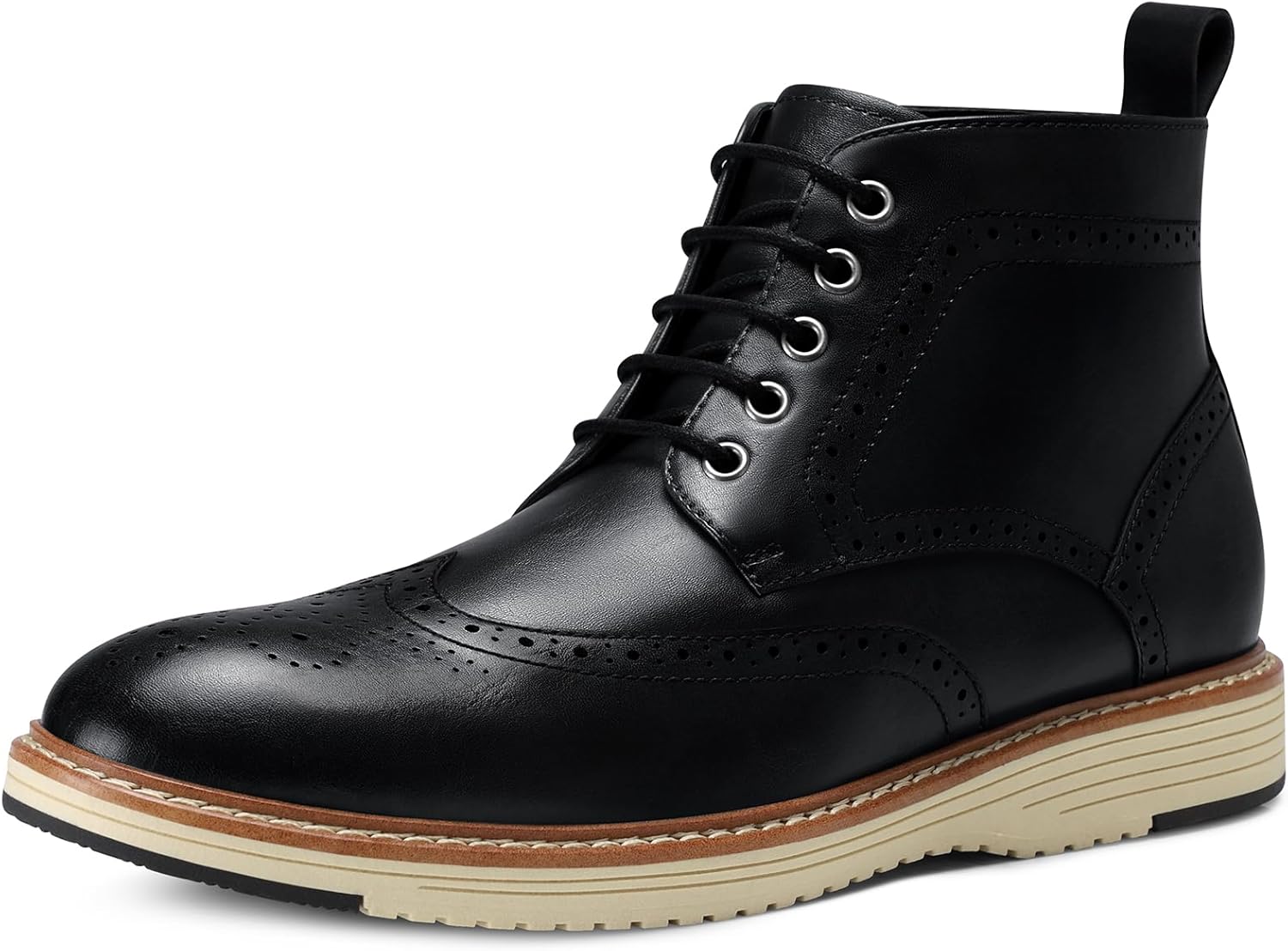 Dress Boots for Men Chukka: Casual Wingtip Shoes Mens Work Ankle Derby Chukka Boot