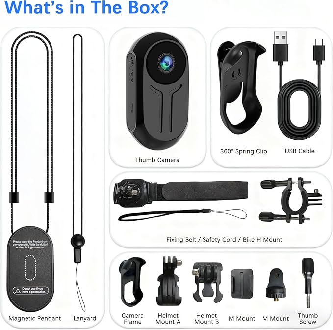 Tkiplay MD20 Cámara Deportiva Mini 1080p miniatura 7