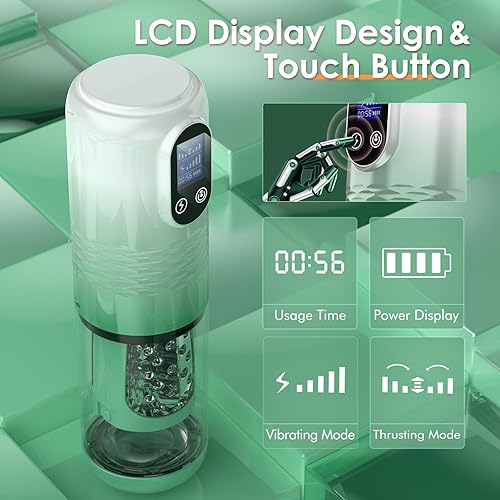 Miniatura 53 de Masturbadores machos de succión automática: 7 vibraciones y succión mejoradas, manos libres, bolsillo para coño macho, con textura realista 3D