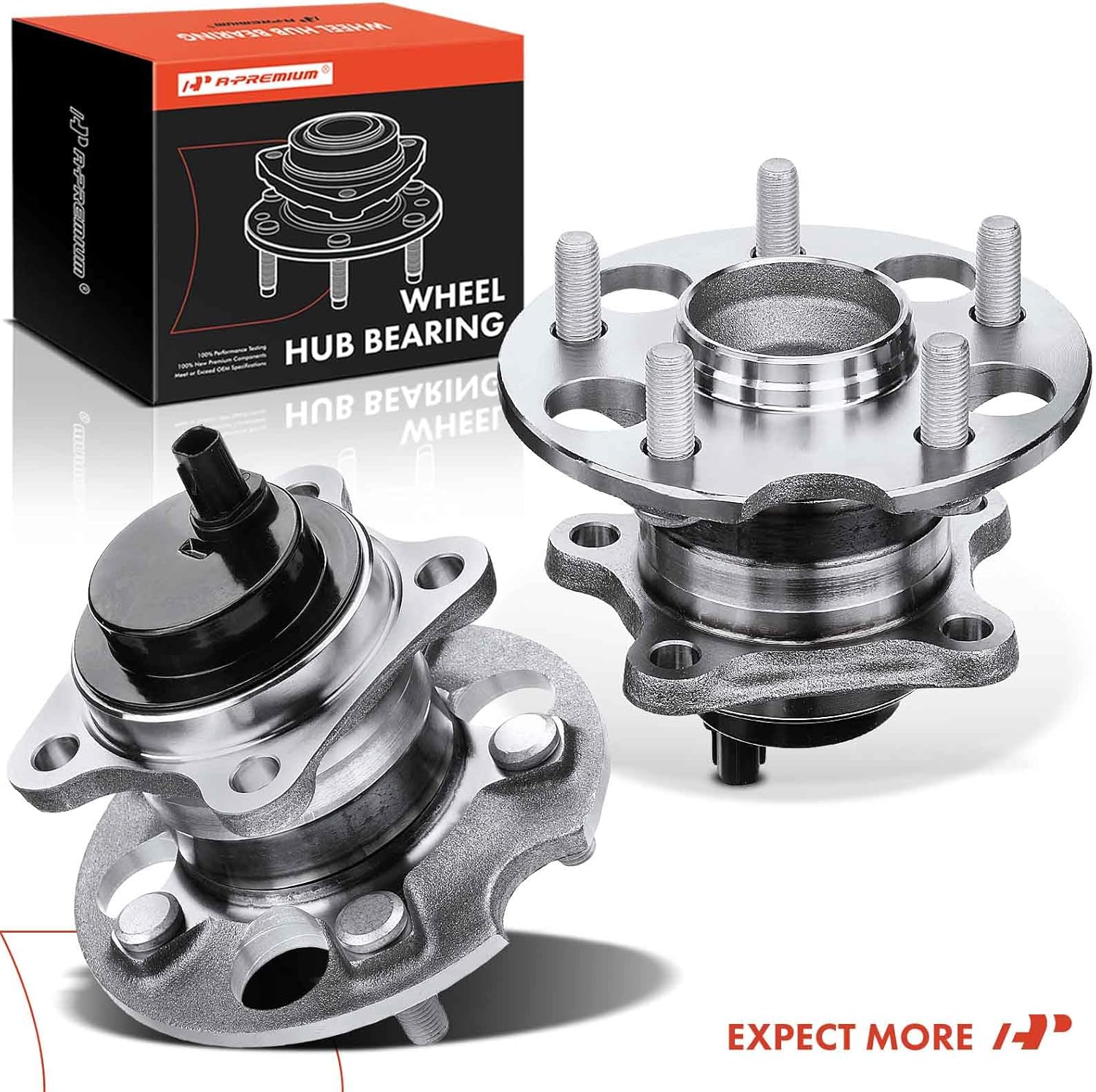 A-Premium 2 x Rear Wheel Bearing and Hub Assembly with ABS & 5-Lug Compatible with Toyota Highlander 2008-2013, FWD Only - Image 9