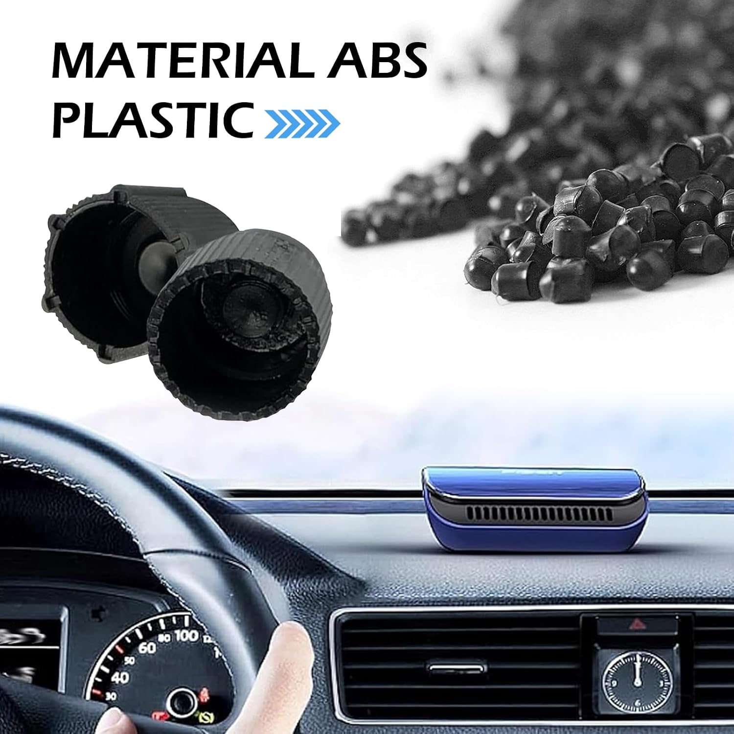 10 PCS Car AC Service Valve Cap Kit, High and Low Pressure Port Caps with Strong Sealing, Universal for Most Cars, Trucks, SUVs (Black)