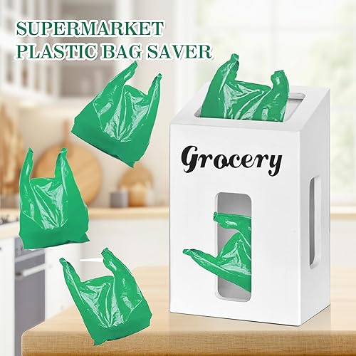 Miniatura 7 de Soporte para bolsas de comestibles debajo del fregadero, soportes de plástico para bolsas de comestibles, organizador de bolsas de plástico con 4