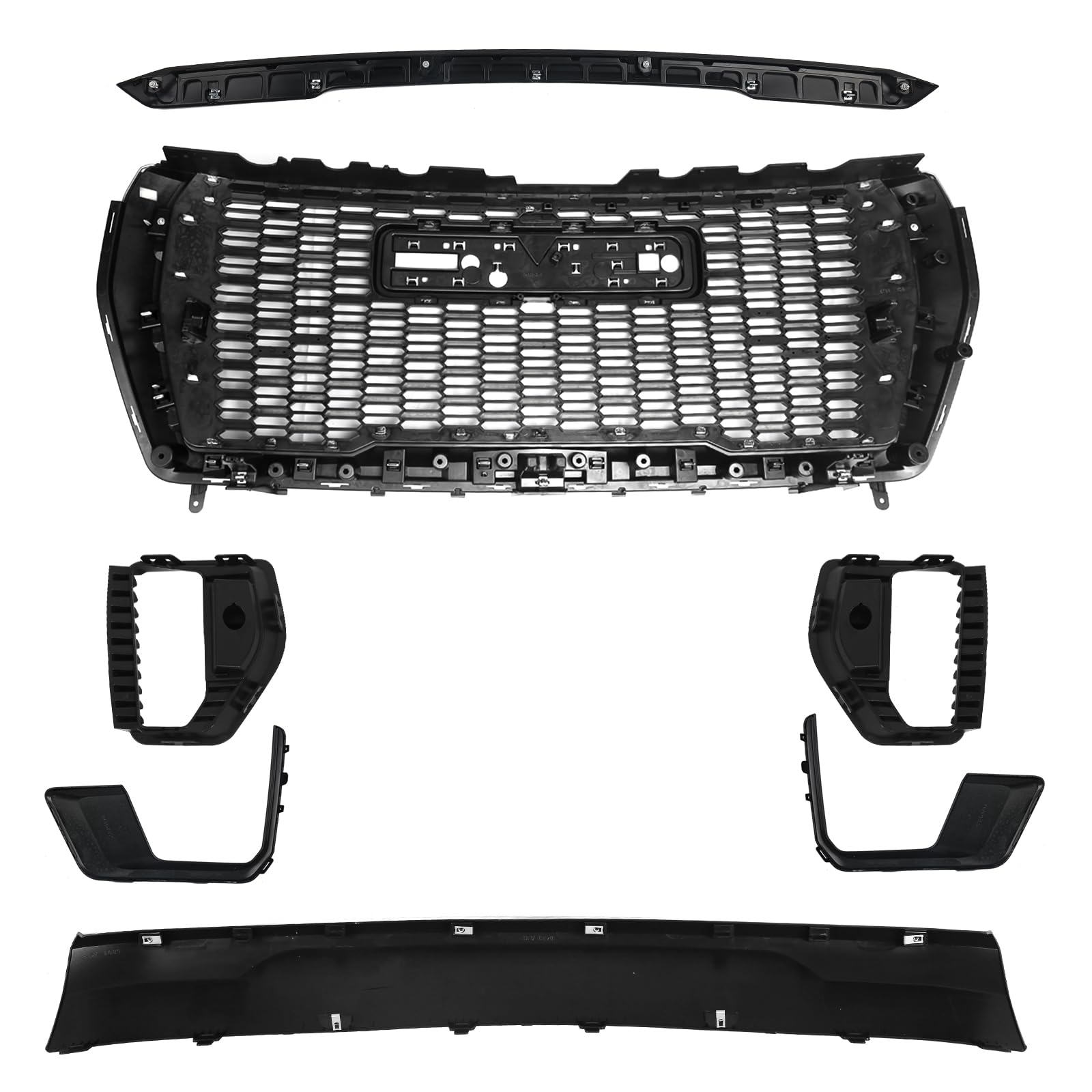 GMC Yukon 2021-2024 Grille Set 8pcs Black Accessories - Dettaglio