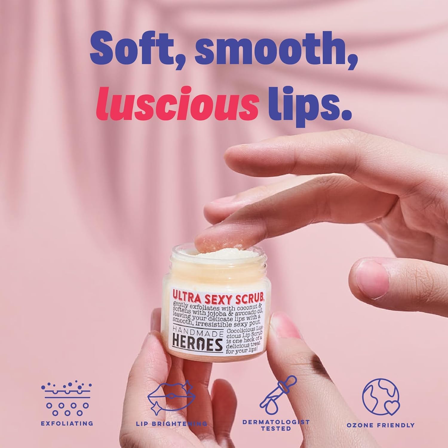 100% natürliches Lippenpeeling, vegan, pflegendes Kokosnuss-Lippenpeeling, sanftes Peeling, Zucker, Lippenpolitur und Lippenpeeling, Scrubber für rissige und trockene Lippen (Lip Scrub und Lippenmaske