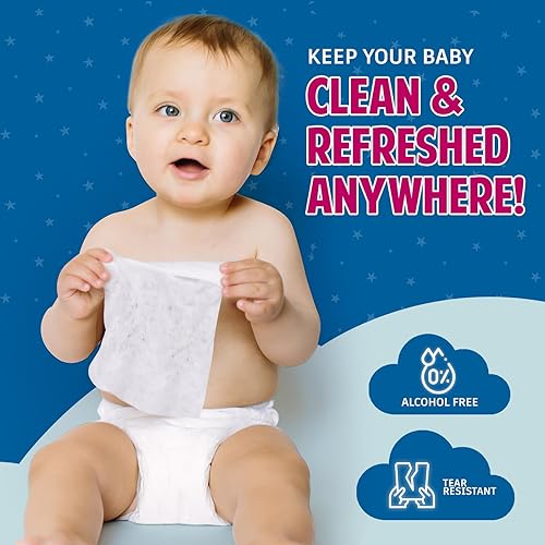 Miniatura 4 de MED PRIDE Toallitas grandes sin perfume para bebé, 80 unidades, de gran tamaño de 9.5 x 9.5 pulgadas, paquete de 3 (240 toallitas), sin alcohol, sin