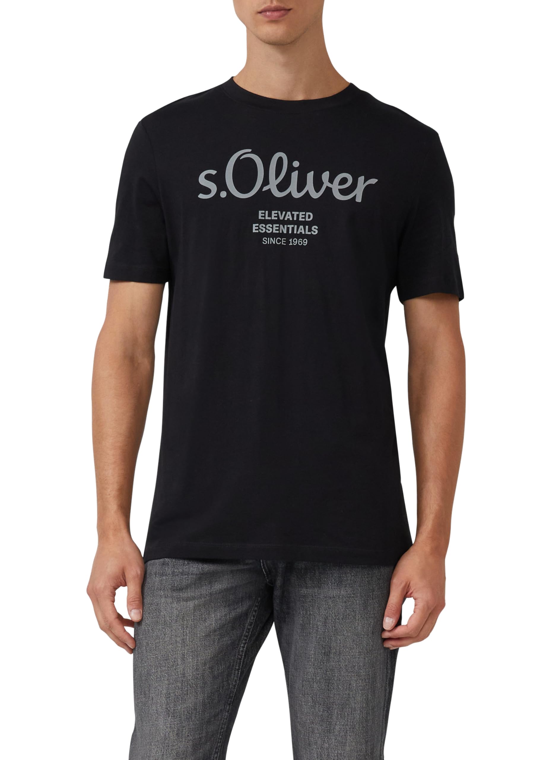 s.Oliver T-Shirt aus Baumwolle mit Label-Print