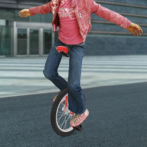 Miniatura 98 de Monociclo de rueda, bicicleta de una rueda con borde y pedales, monociclos de acero modernos para edades unisex de 10 a 60 años, entrenamiento