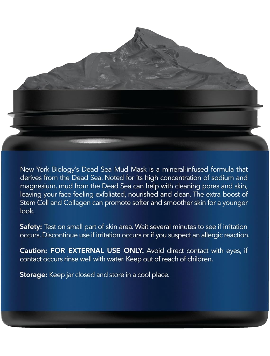 New York Biology Dead Sea Mud Mask for Face, Body | with Stem Cell and Collagen | Spa Quality Pore Refiner for Oily Skin | Natural Skincare for Women, Men | Tighten Skin | 4 oz - Image 2