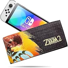 Switch Case Compatible with Nintendo Switch Zelda and Switch OLED，Leather Travel Carrying case bag with Game Holder（The Legend of Zelda: Tears of the Kingdom）