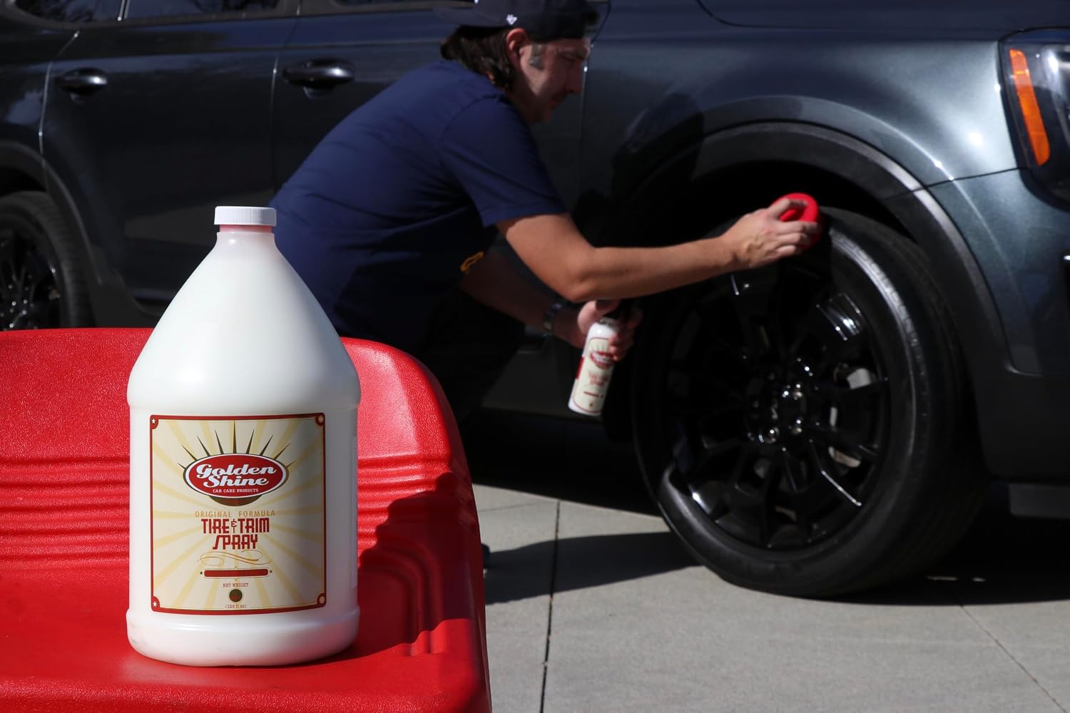 Golden Shine Tire and Trim Spray, 1 Gallon 17128 Adds Shine and UV Protection