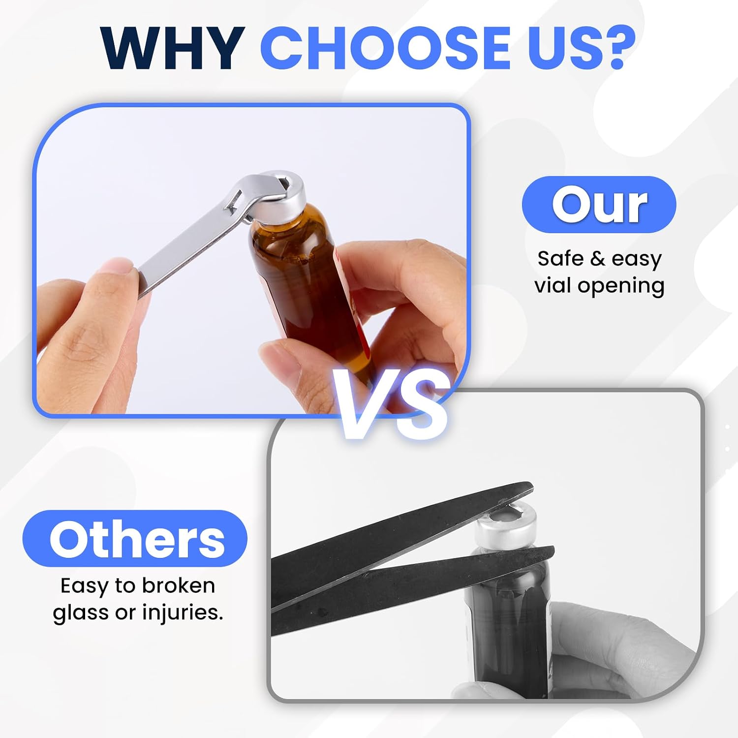 4-Pack Peyiuio Vial Opener and Small Bottle Opener, Stainless Steel Tool