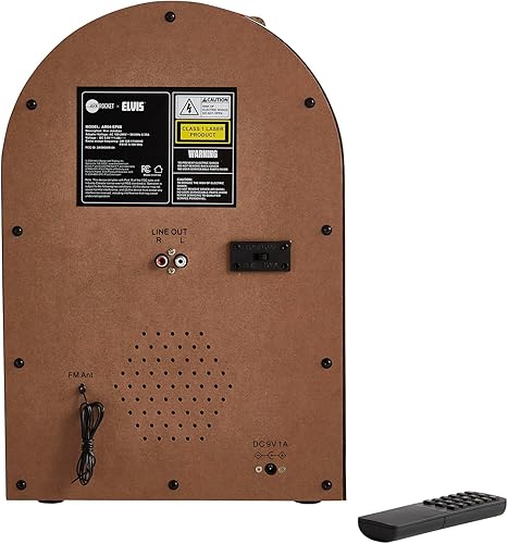 Miniatura 9 de Arkrocket Athena - Mini Jukeboxreproductor de CD de mesa, altavoz Bluetooth, radioreproductor de tarjetas USB y SD con sistema de iluminación LED