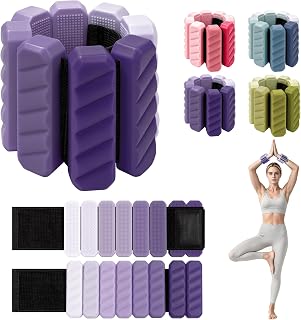 Adjustable Ankle and Wrist Weights for Women 1lb*2 | Removable Segment Arm & Leg Weights Set, Silicone Soft Wearable Fitness Weights for Walking, Yoga, Pilates, Rehab Training