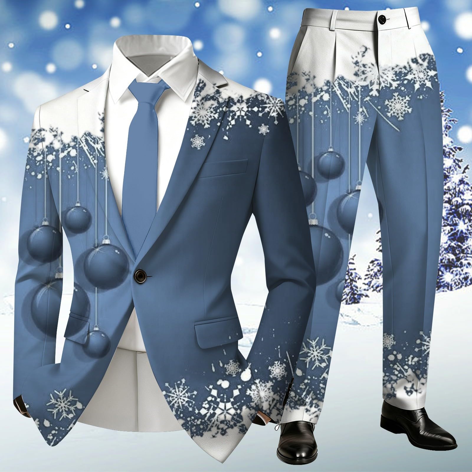 Generisch Acogedor pijama de dos piezas de forro polar suave con estampado estampado para las vacaciones, perfecto para relajarse y para un atuendo familiar festivo. Ropa cómoda para el hogar.