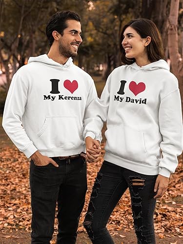 Miniatura 5 de Camisa personalizada con texto personalizado con foto de texto personalizada, camiseta con texto en inglés "I Heart My Girl", regalo para él y ella,