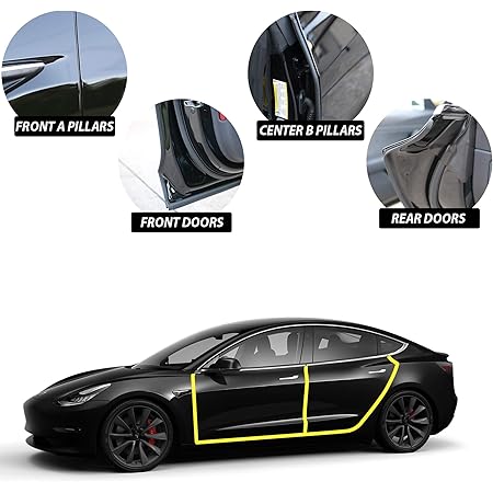 SleekEV Tesla Model 3 Door Seal Kit - Reduce Road Noise and Keep Car Sills Clean, Model 3 Accessories