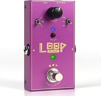 Loop Pedal for Electric Guitar,Stereo Looper Pedal with 3-Gear Speed Control, 3-Track 11 Mins Looper Recording Capacity, Support Import/Export in Editor Software. (DC 9V/300 mA)