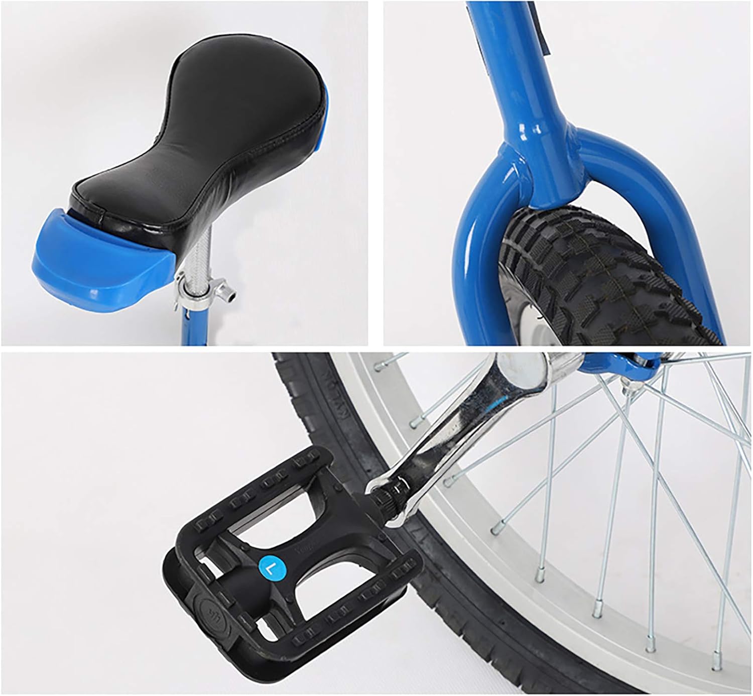 QWEASDF Unicycle Leakproof Butyl Tire Wheel Cycling Outdoor Sports Fitness Exercise, Wheel Unicycle with Alloy Rim,16", 18", 20" Three Size Options,Yellow,18”