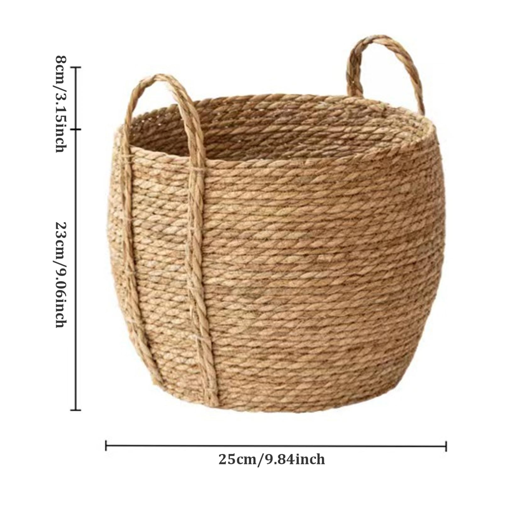 Cesta Para Plantas Cesta De Pasto Marino Maceta Tejida Rústica Con Mango Resistente Cesta De Almacenamiento Decorativa Natural Cesta De Picnic De Mimbre Para Decoración Del Hogar Del Hotel S