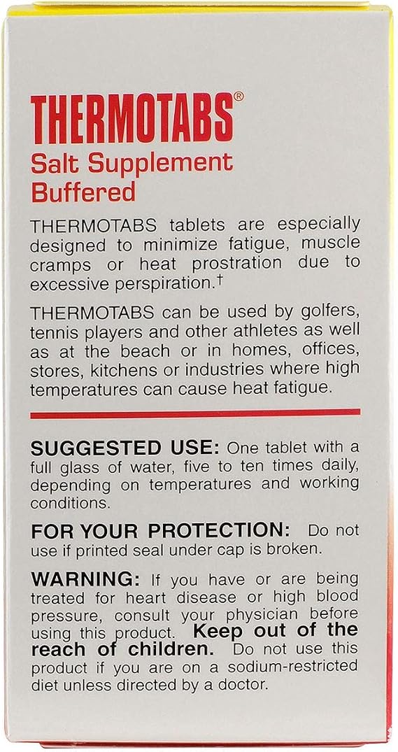 Thermotabs Buffered Salt Supplement Tablets - 100 Each