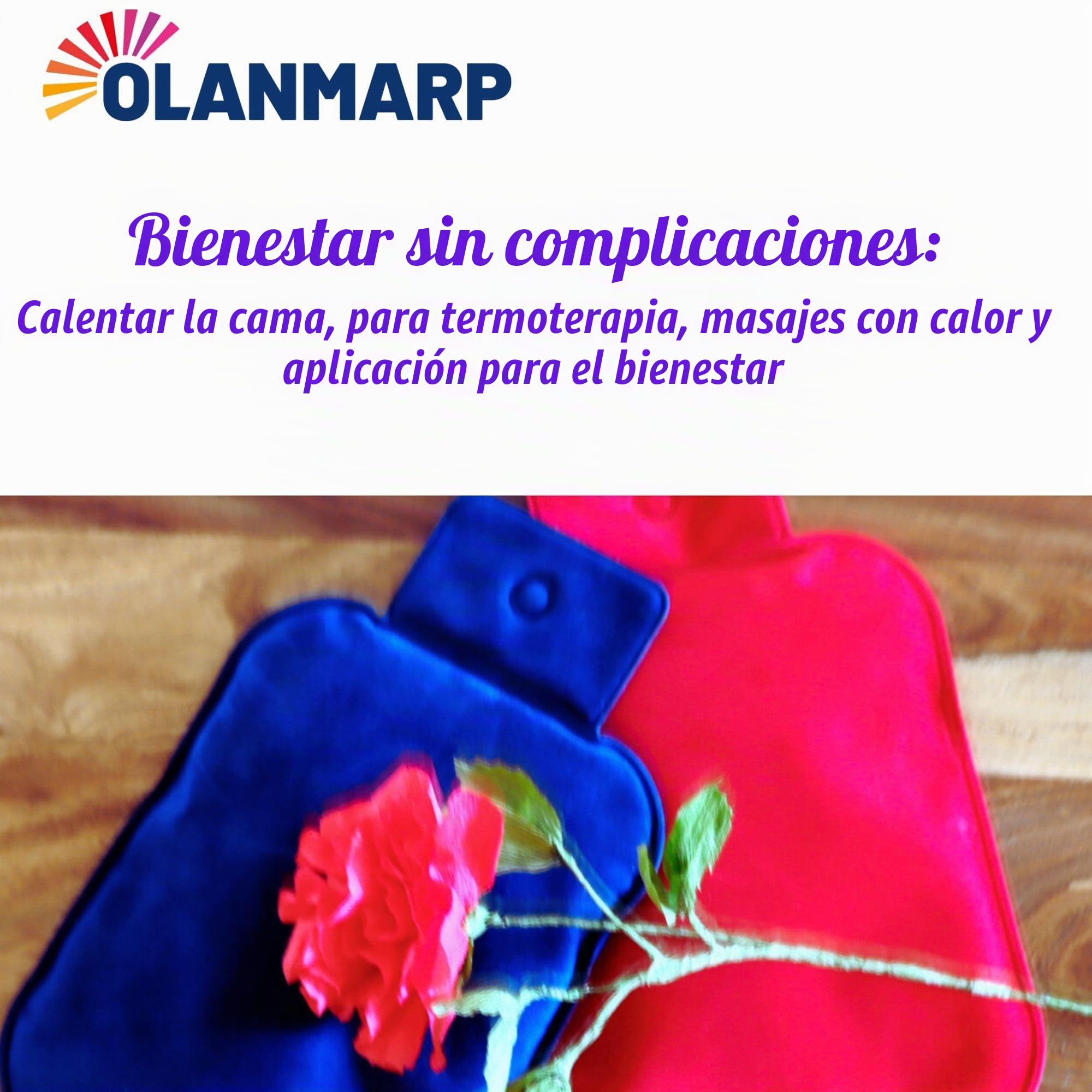 Bolsa de agua caliente de gel para microondas, calor fiable y agradable al tacto, botella de gel (rojo)